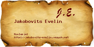 Jakobovits Evelin névjegykártya